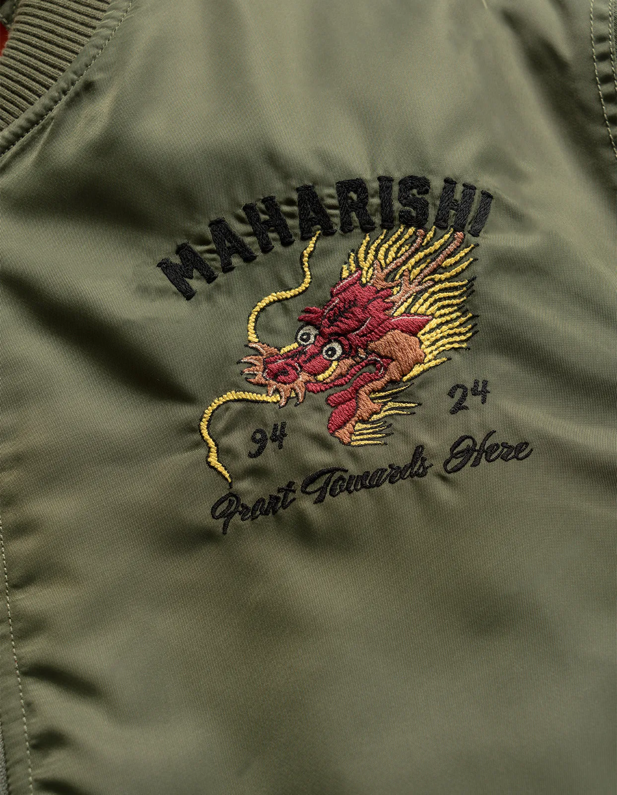 5247 Tour Dragon Map MA1 Jacket Olive OG-107F