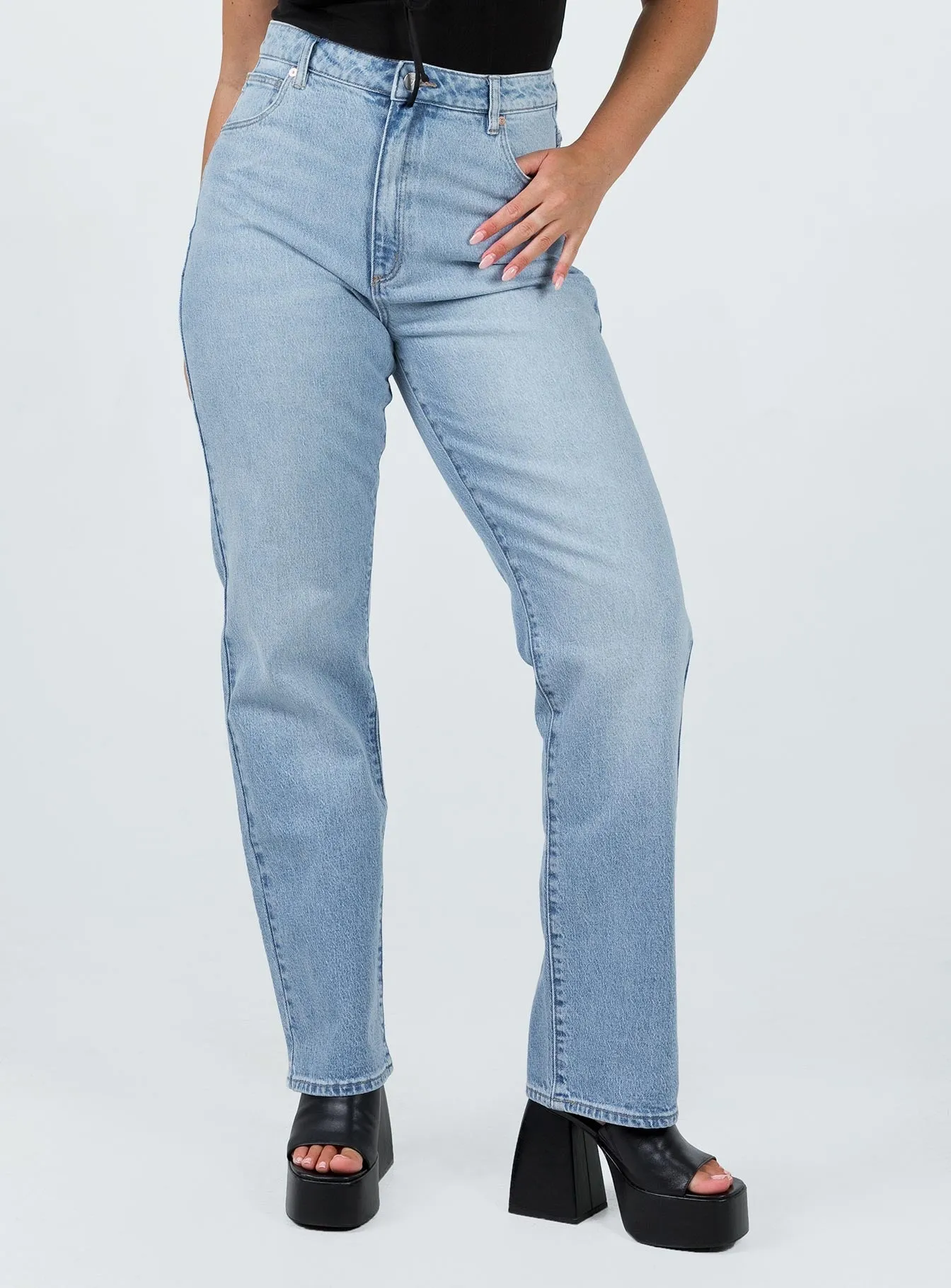 Abrand 94 High Straight Hailey Light Wash Denim