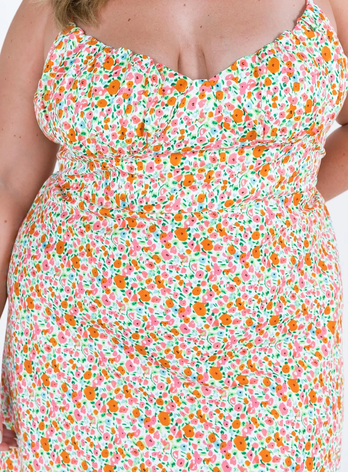 Amara Floral Midi Dress Multi Curve