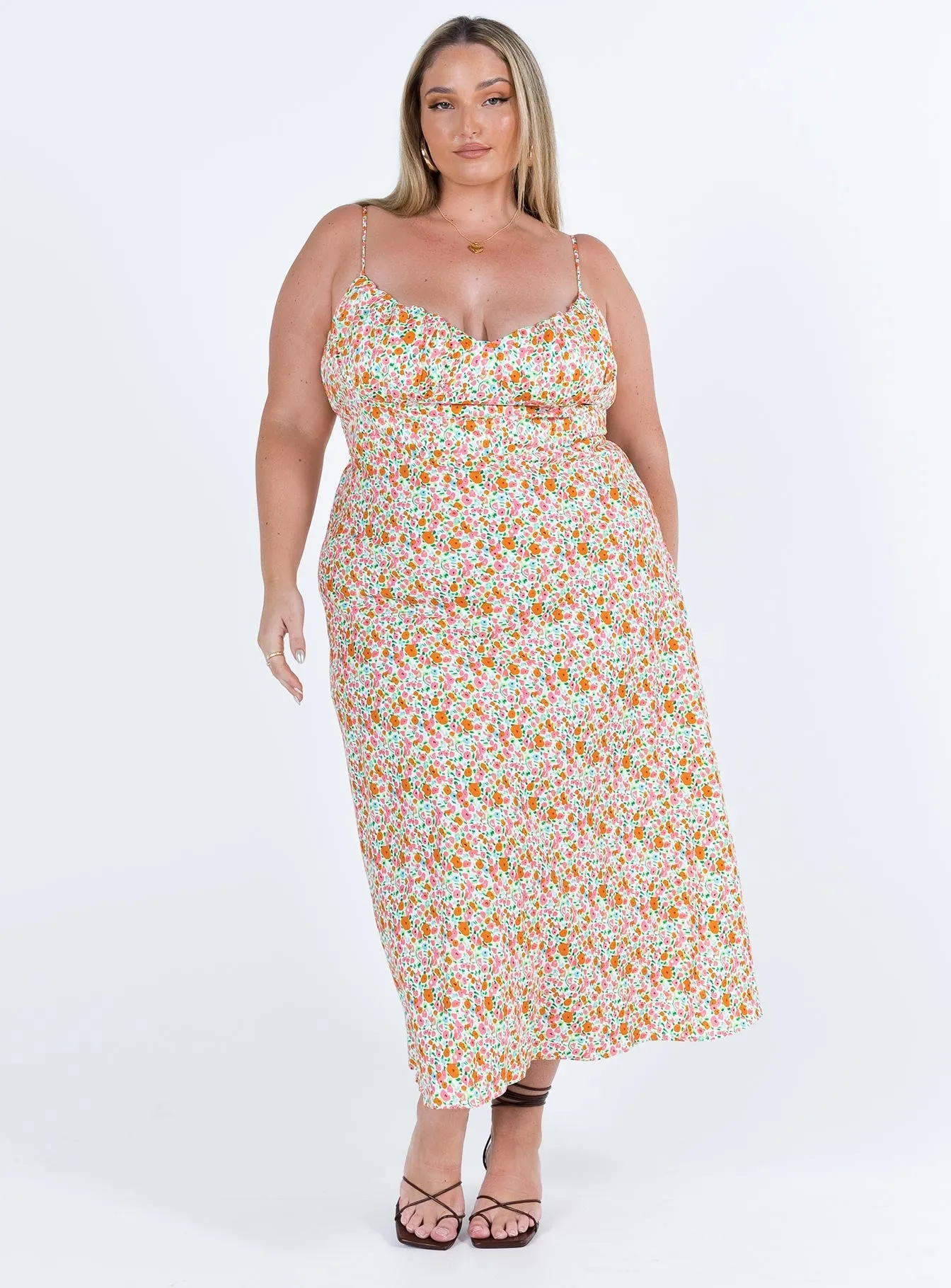 Amara Floral Midi Dress Multi Curve