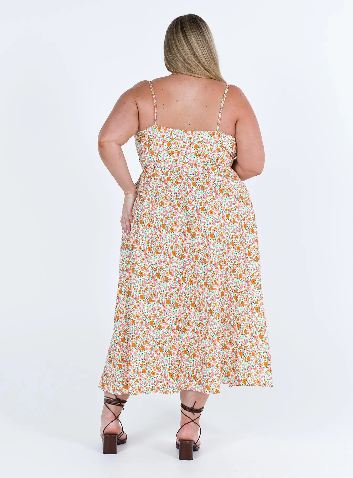 Amara Floral Midi Dress Multi Curve