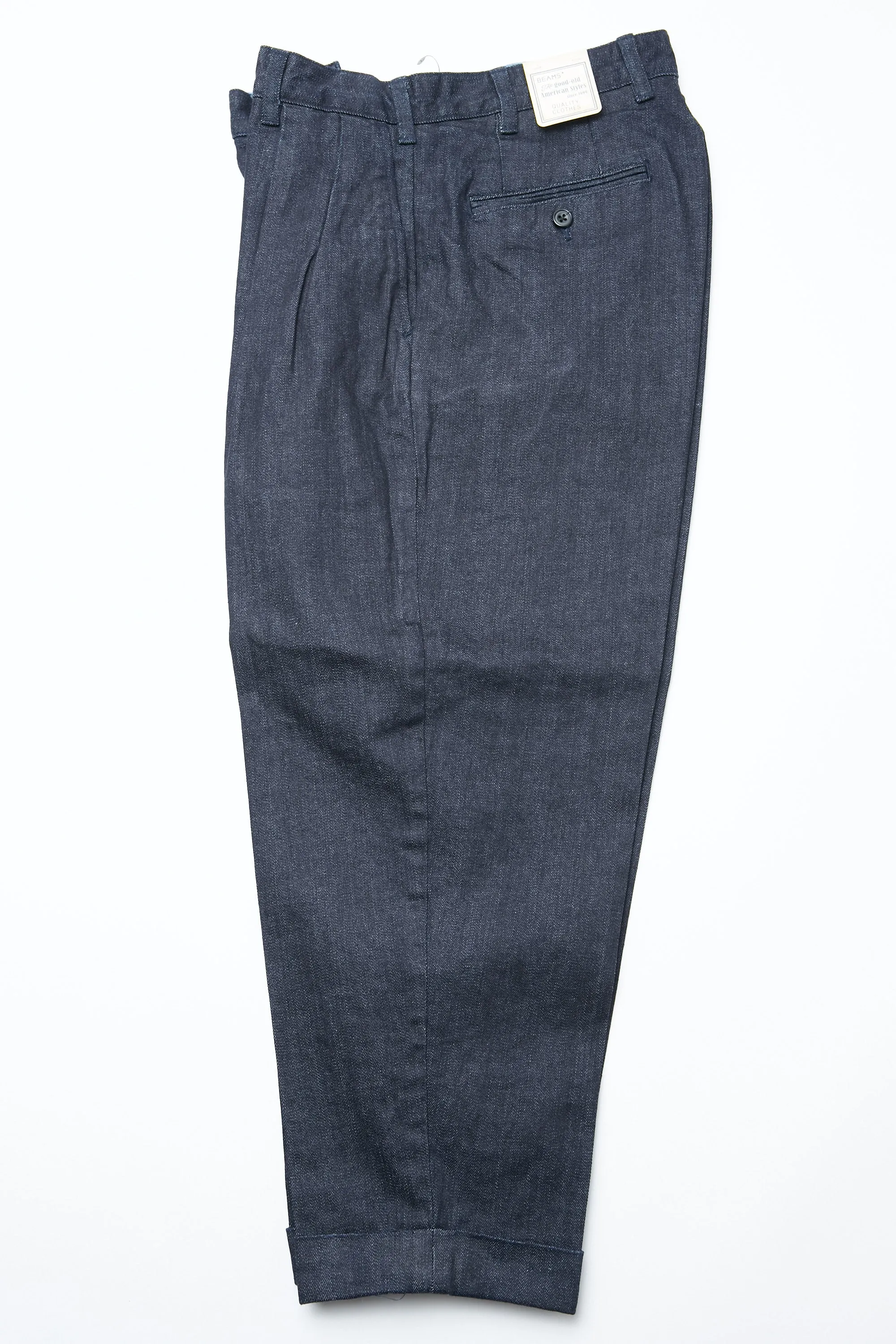 Beams Plus 2 Pleats Denim - INDIGO