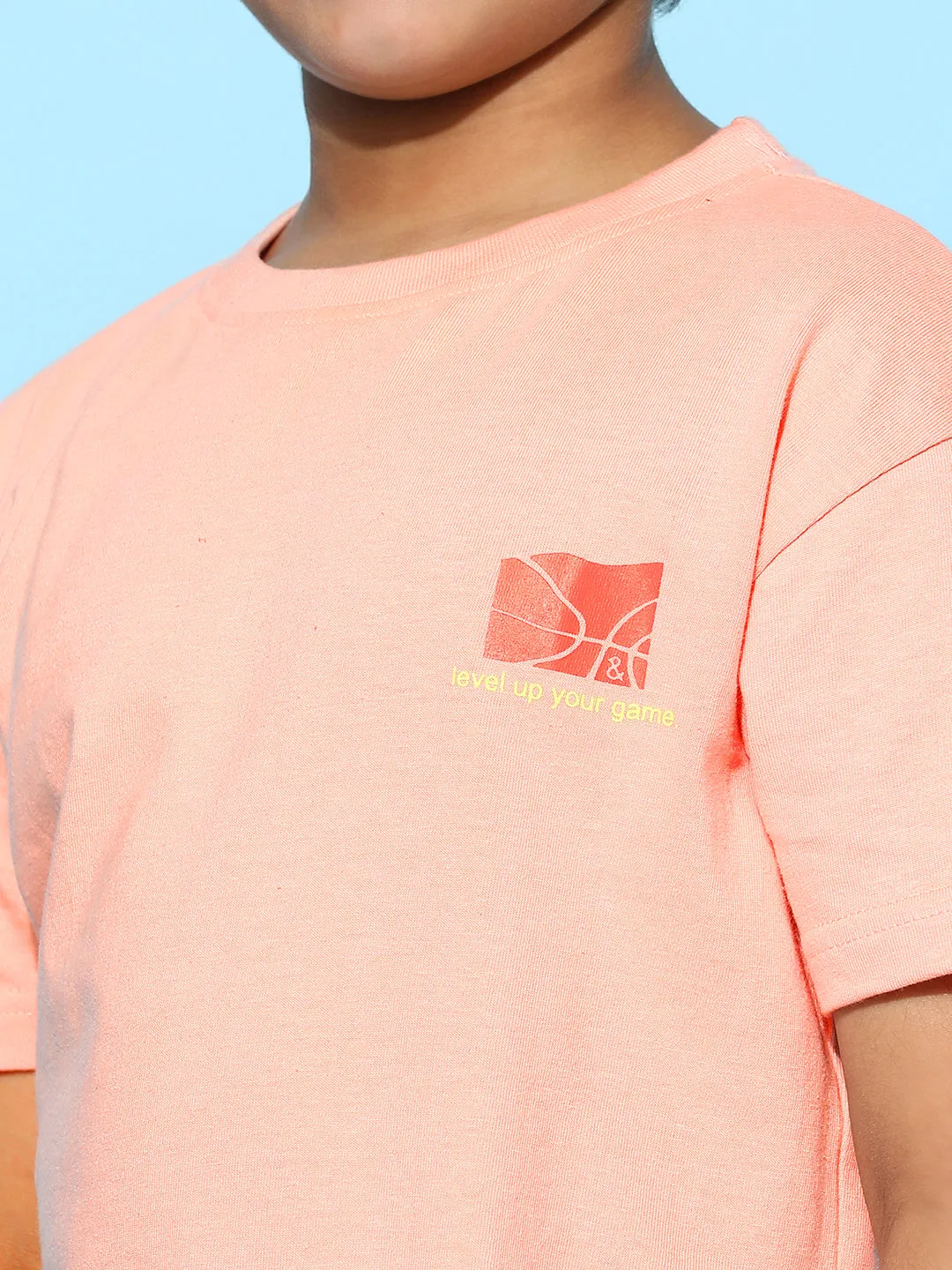 Boys Pink 100% Cotton Printed T-shirt