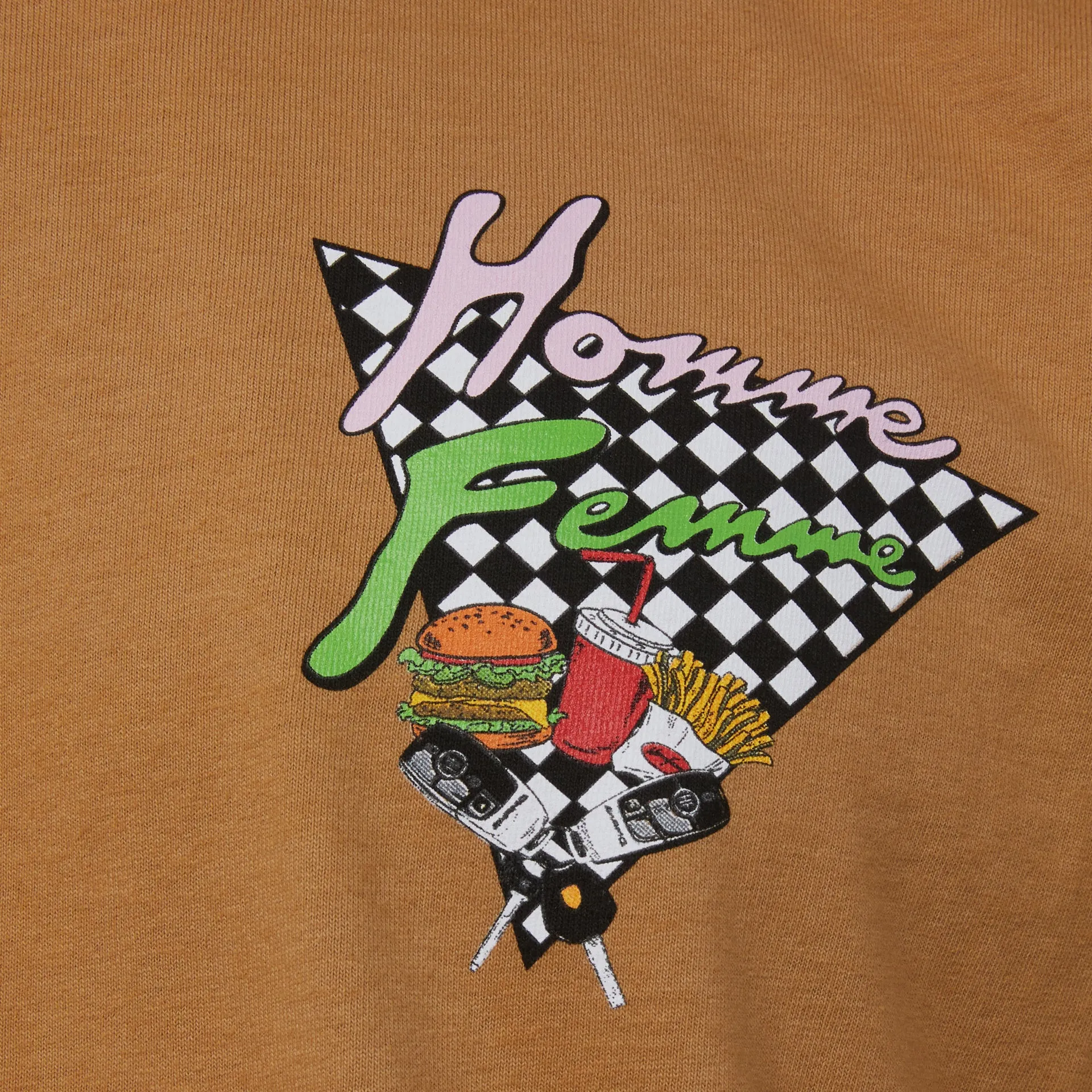 Burgers and Benz Tee Brown