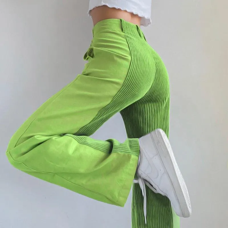 CORDUROY CUTOUT PANTS