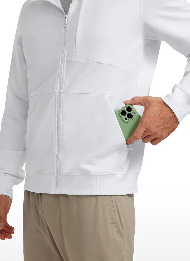 Cotton Terry Zip-up Jackets with Pockets