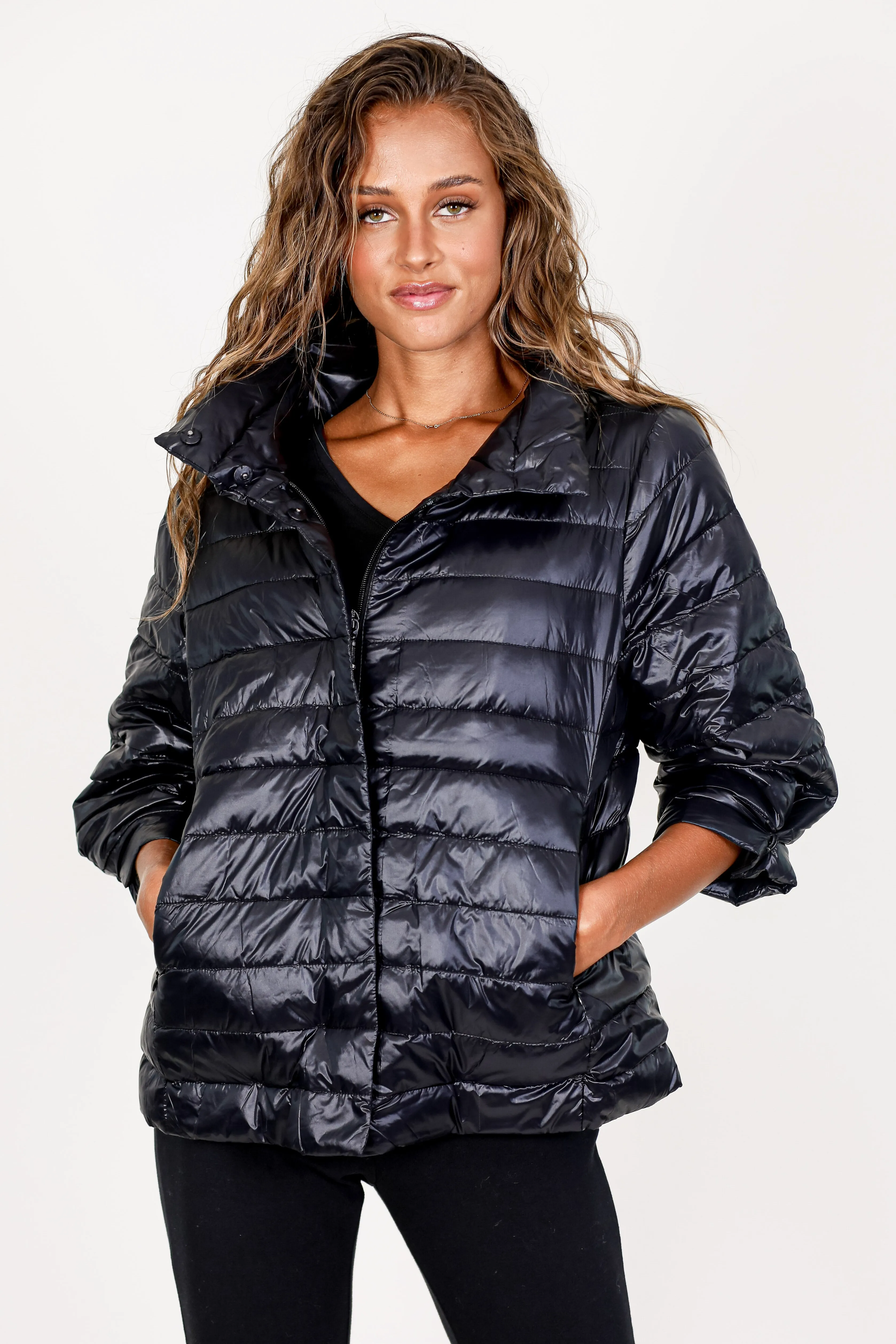 Crop Sleeve Puffer Jacket