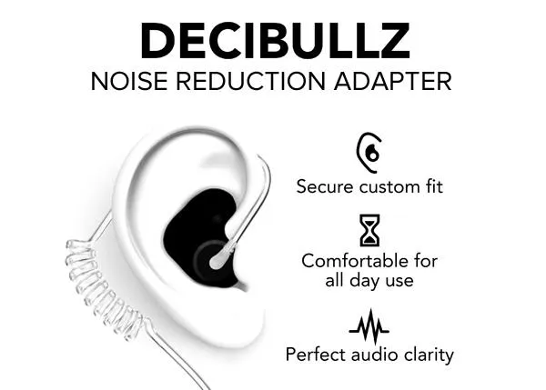 Decibullz Noise Reduction Radio Headset Adapter RDO-PACK-BLK