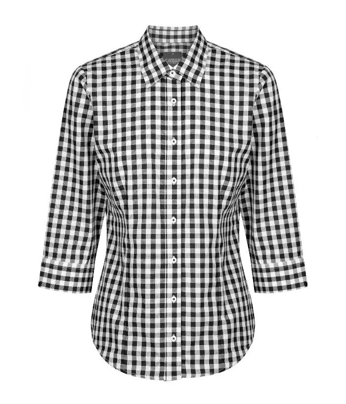 Degraves Royal Oxford Check 3/4 Sleeve Womens Shirt