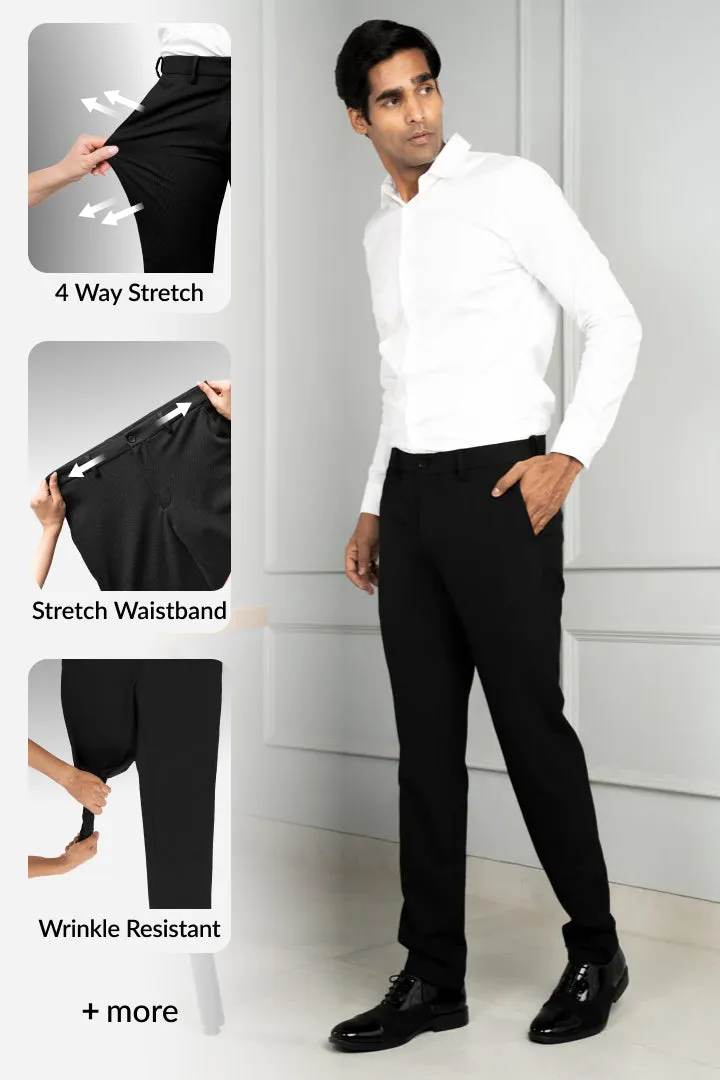 Ebony Black Stretch Pants