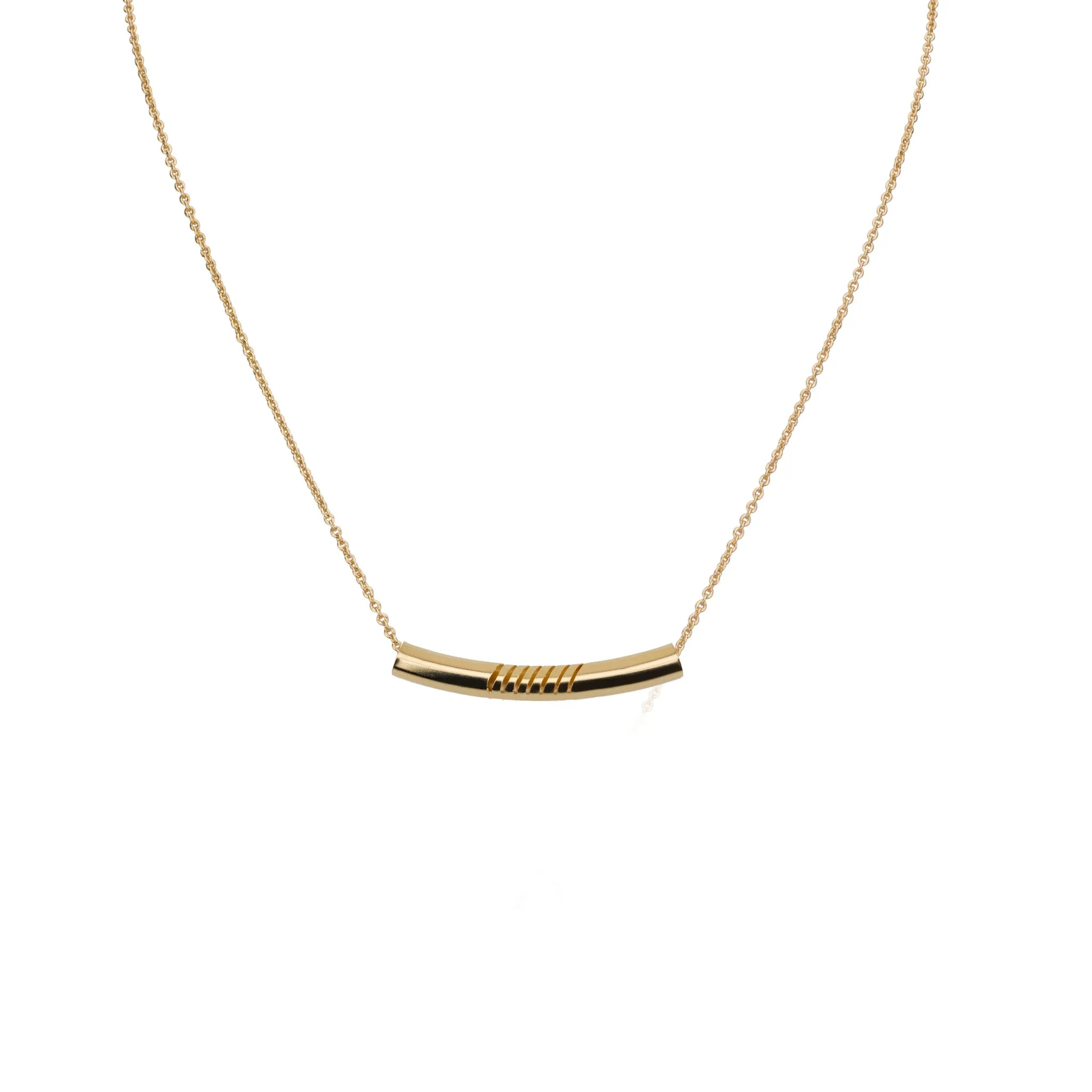 Etched Cylinder & Helen Chain Necklace