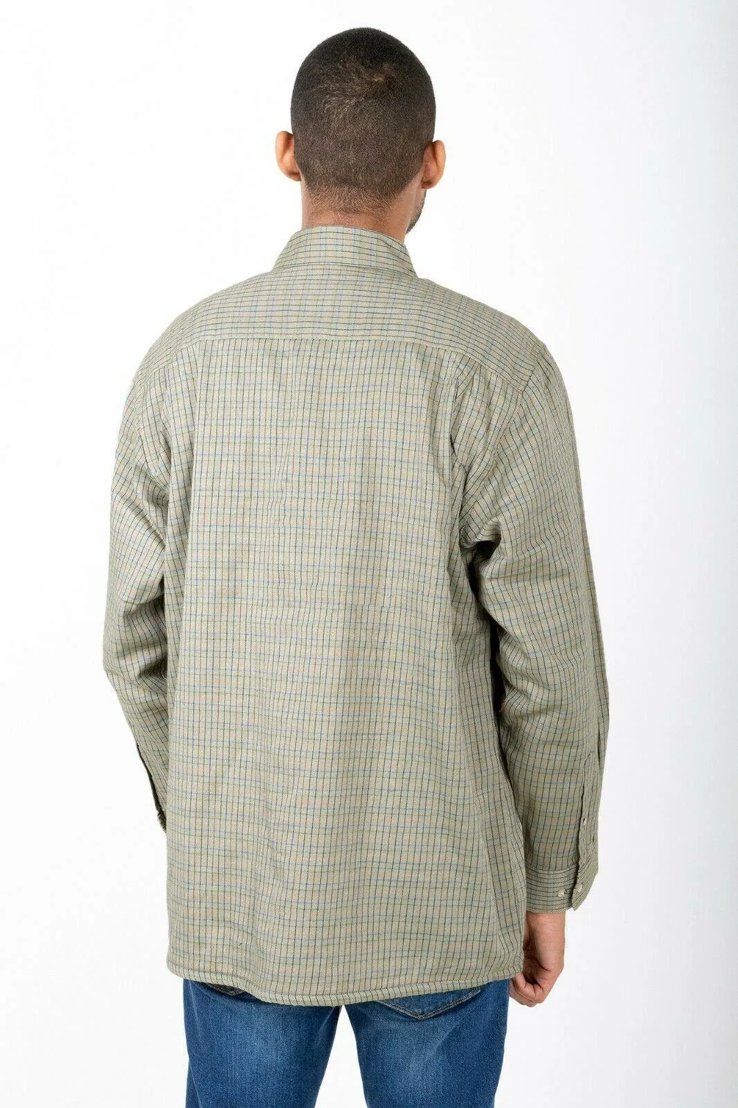 Hazy Blue Mens Long Sleeve Country Check Shirt - Fleece Lined