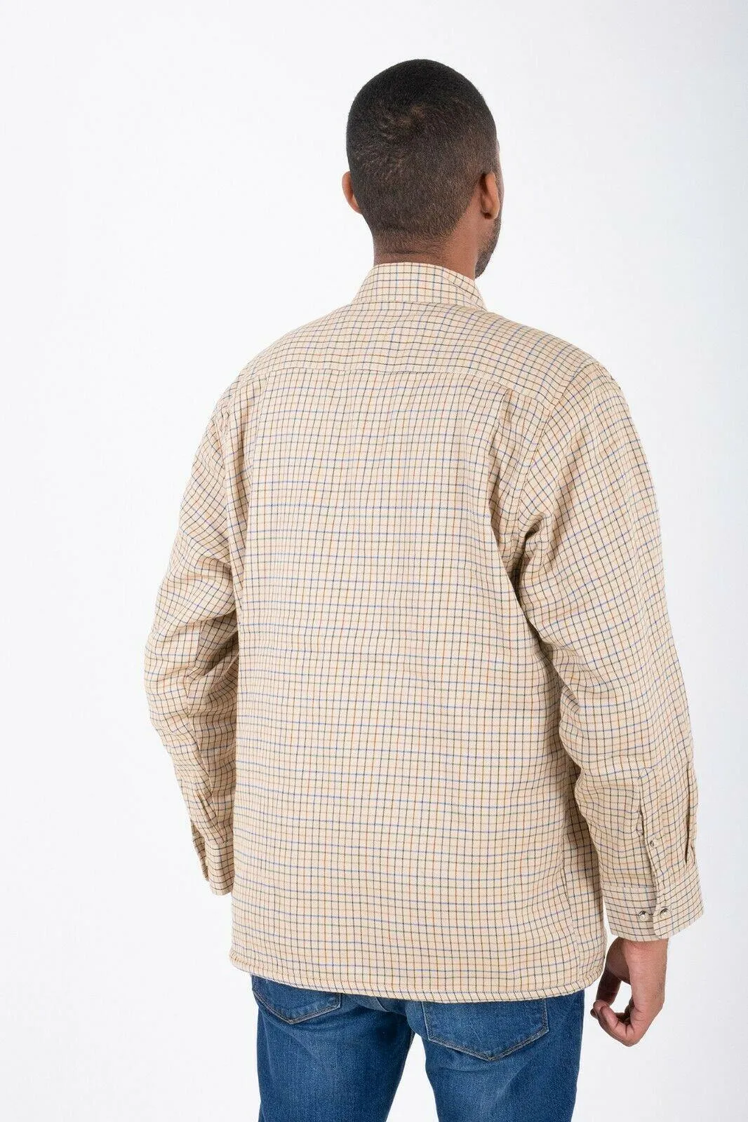 Hazy Blue Mens Long Sleeve Country Check Shirt - Fleece Lined