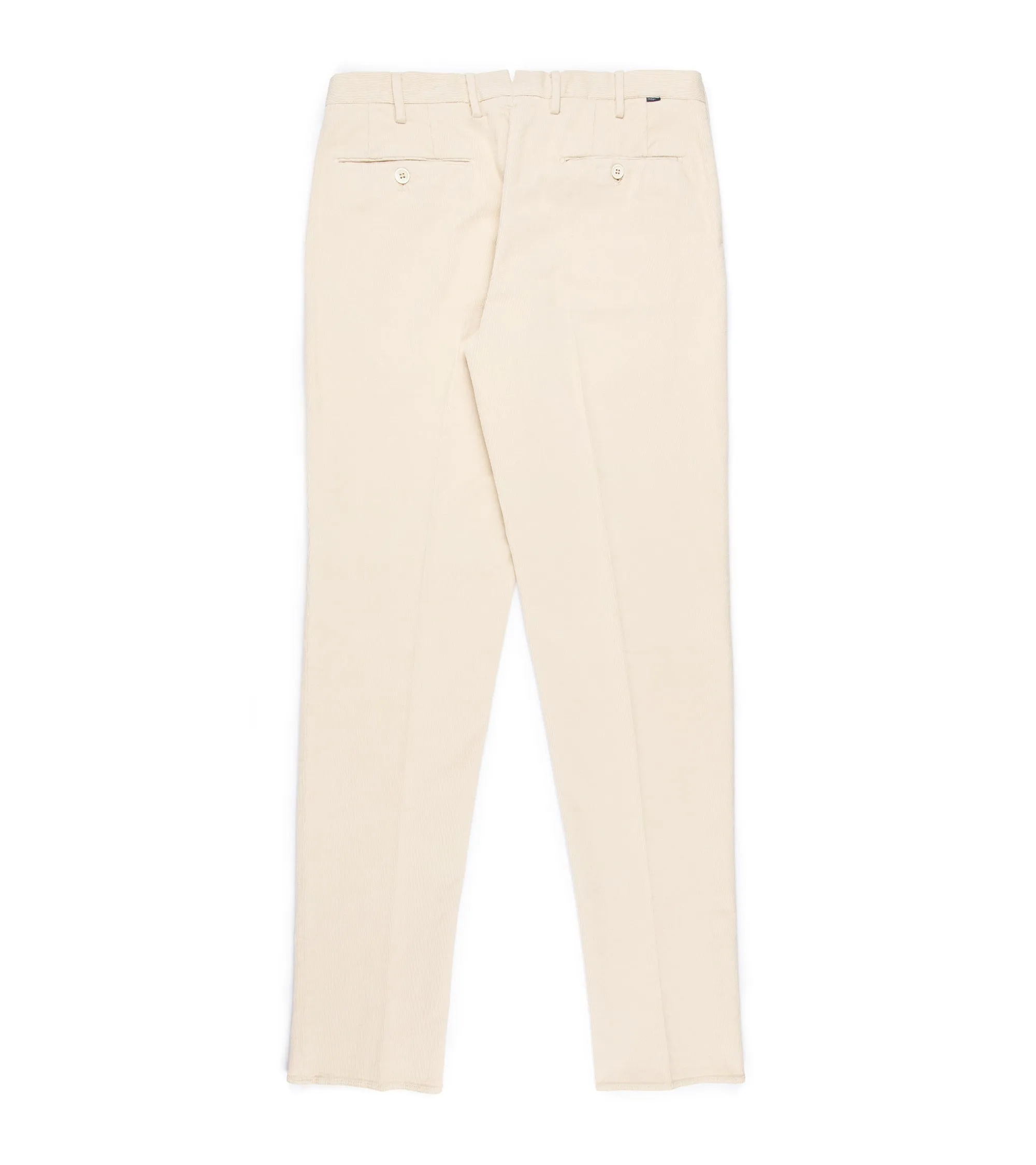 Incotex Regular Cotton Needlecord Trousers: Cream