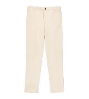 Incotex Regular Cotton Needlecord Trousers: Cream