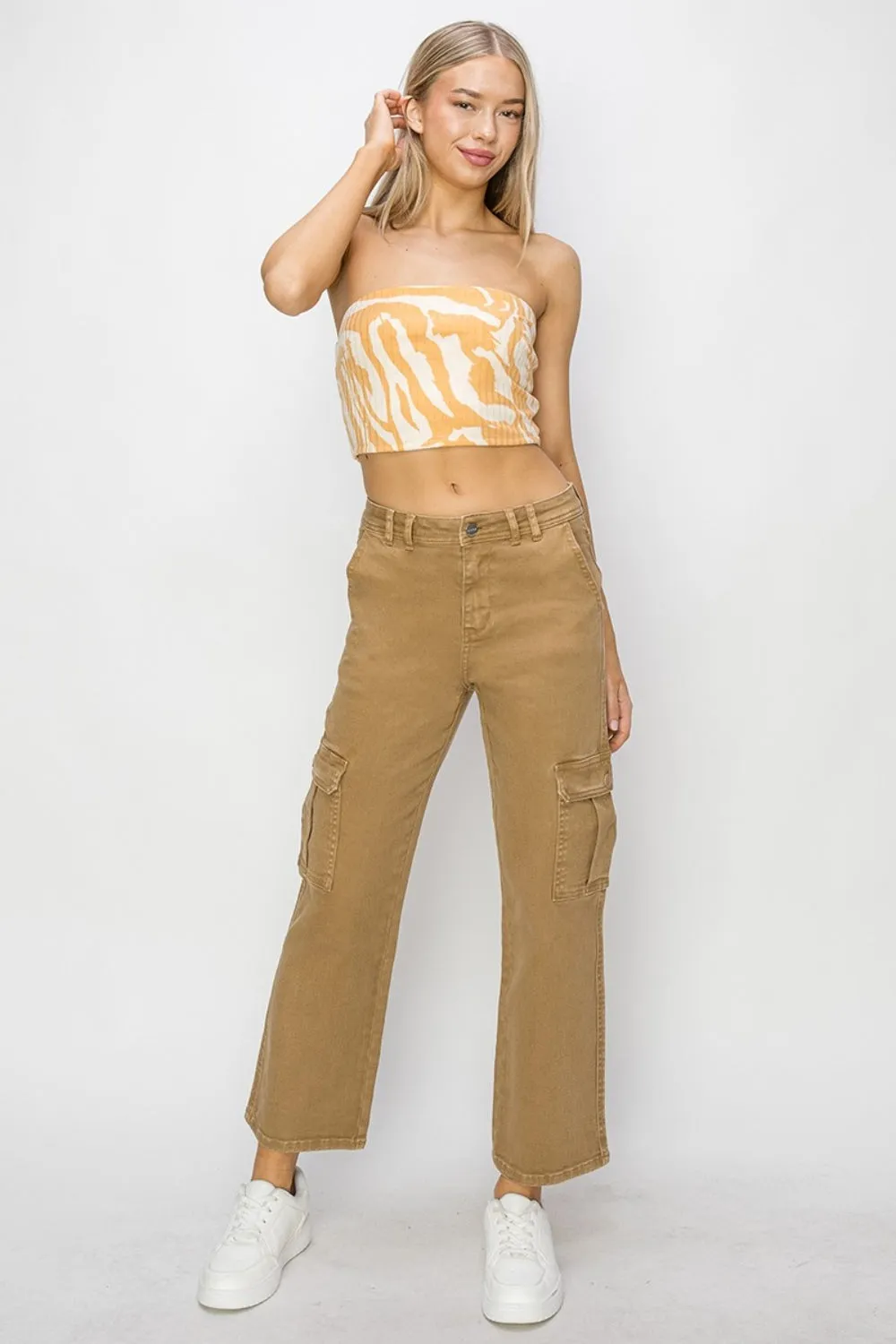 Just BE. Risen Crop Cargo Jeans