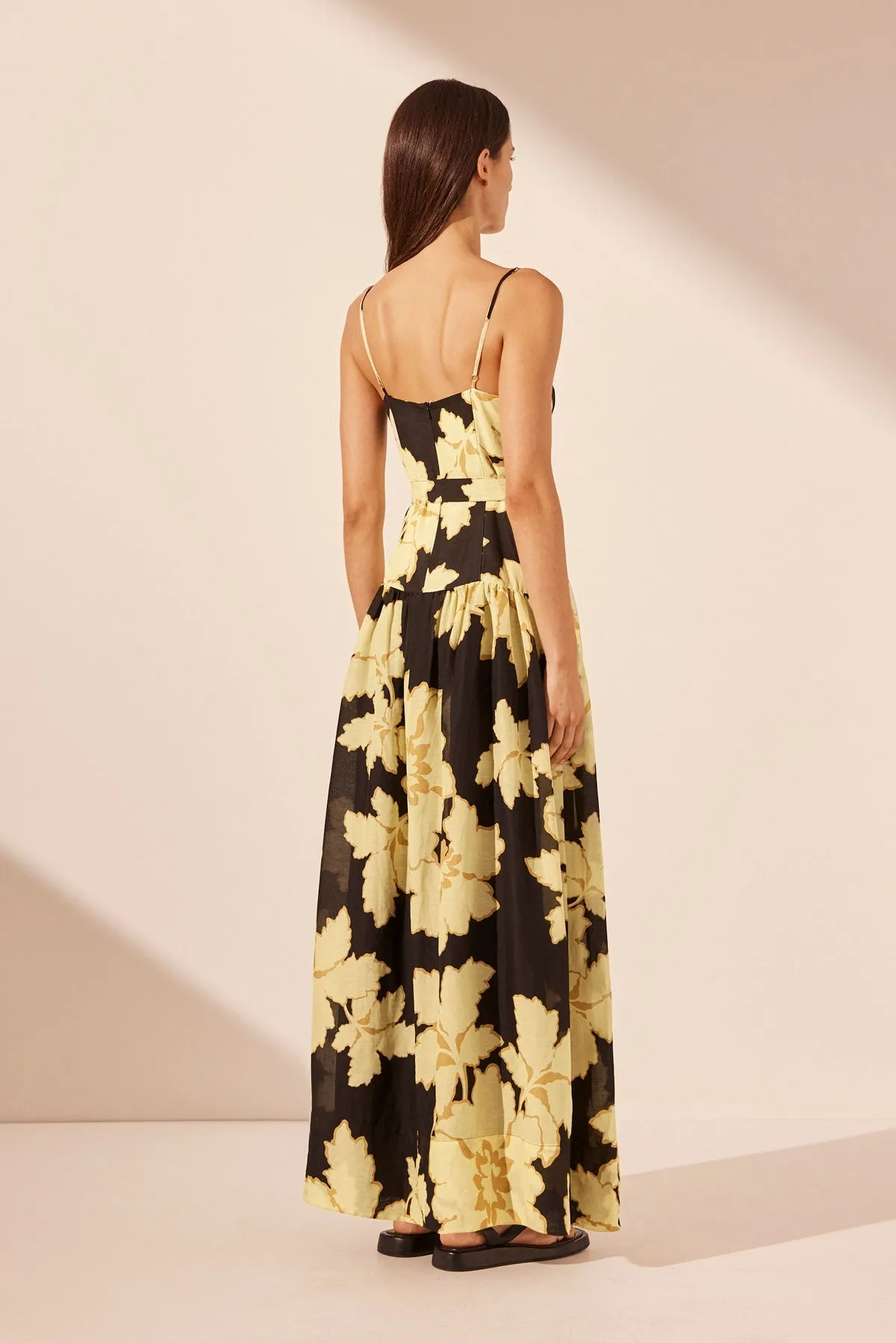 LUCIA PANELLED BUSTIER MAXI DRESS