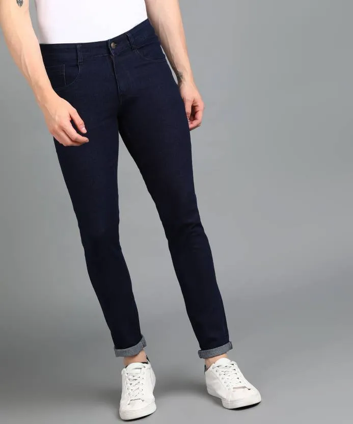 Men's Dark Blue Slim Fit Stretchable Jeans