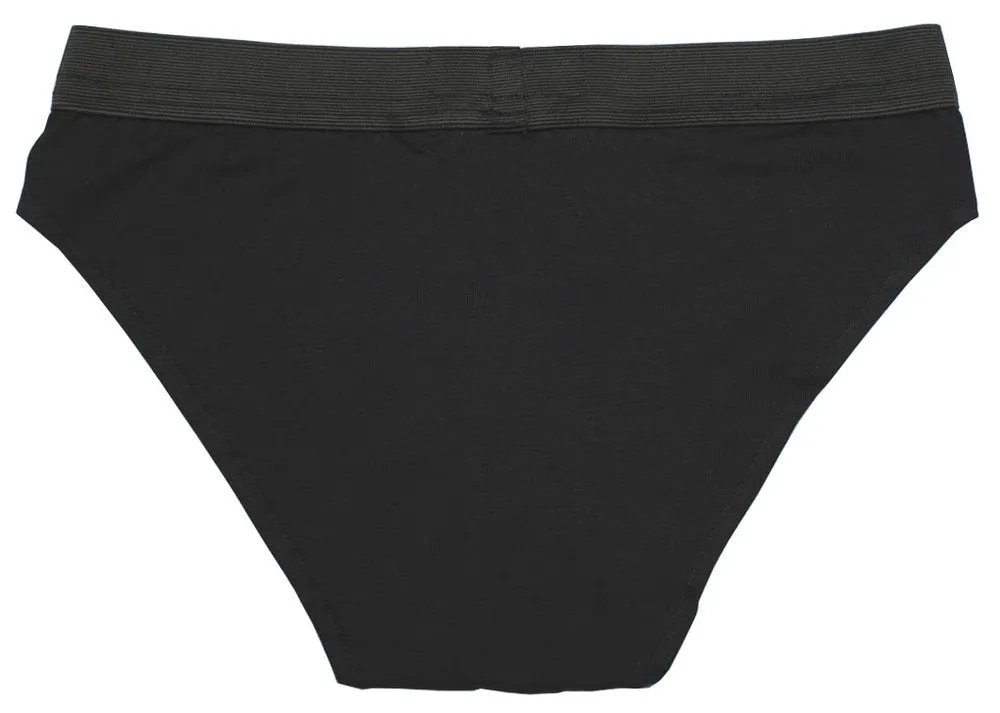 Organic Bamboo Jersey Brief in Black