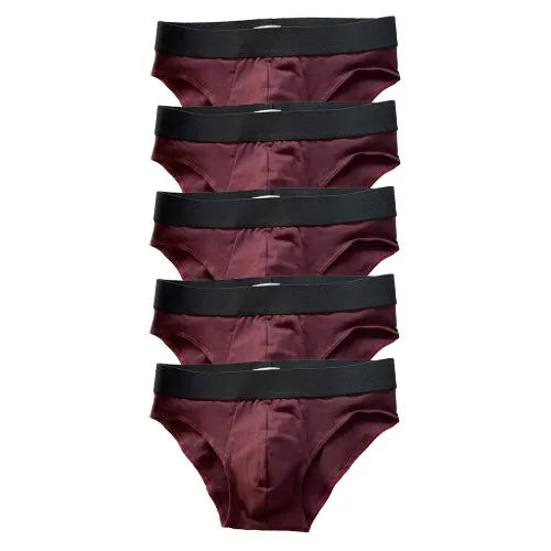 Organic Cotton Jersey Brief in Deep Red