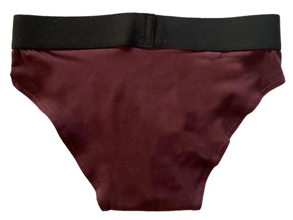 Organic Cotton Jersey Brief in Deep Red