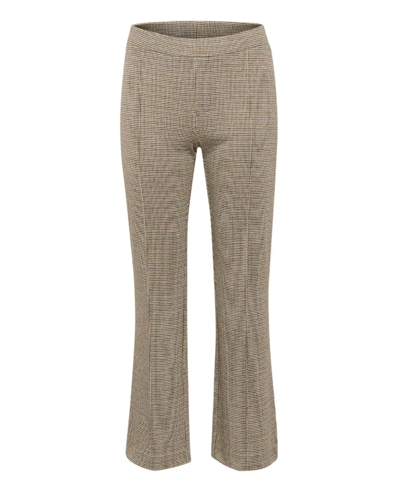 Part Two Pontas Brown Check Jersey Trousers