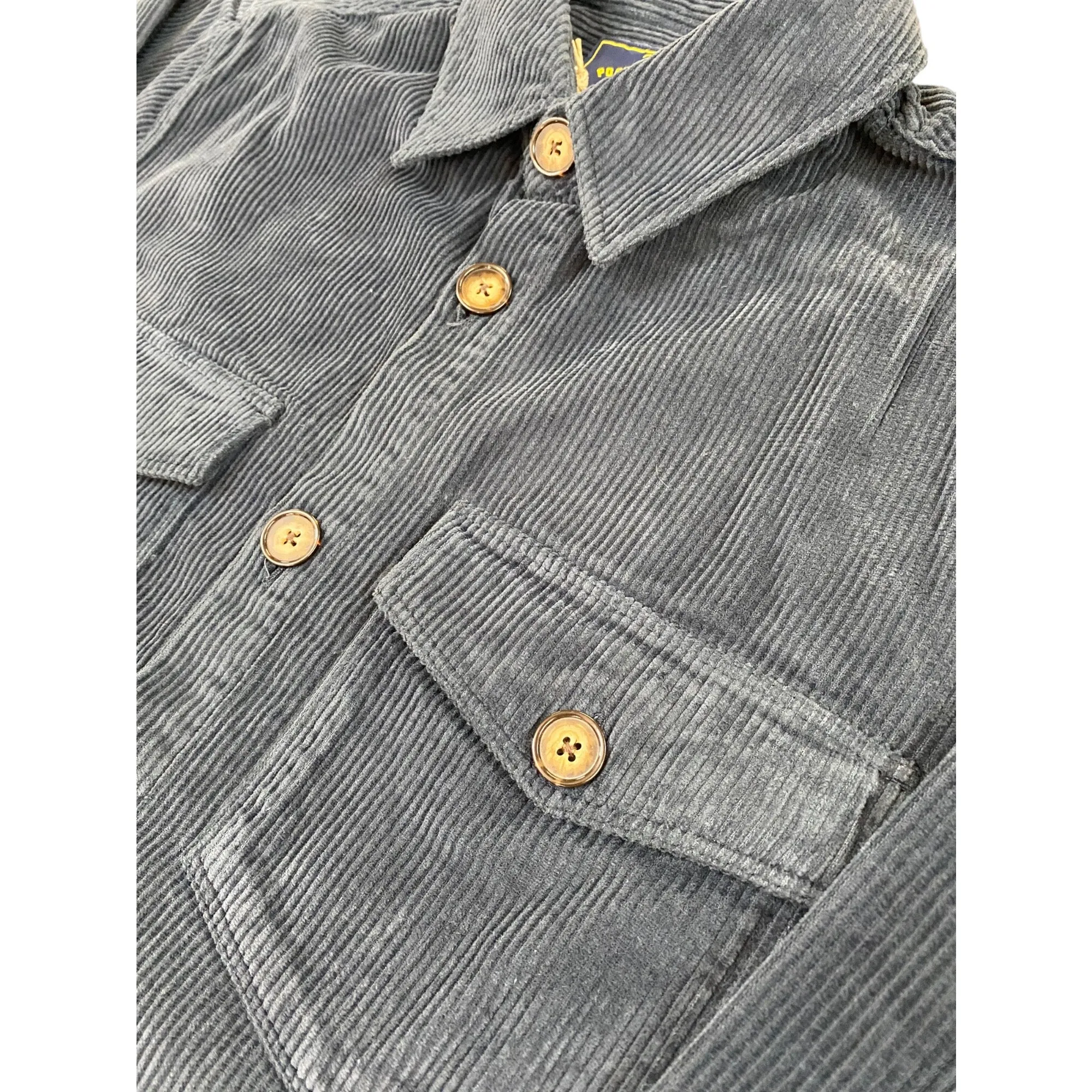 Navy Portuguese Flannel Corduroy Overshirt