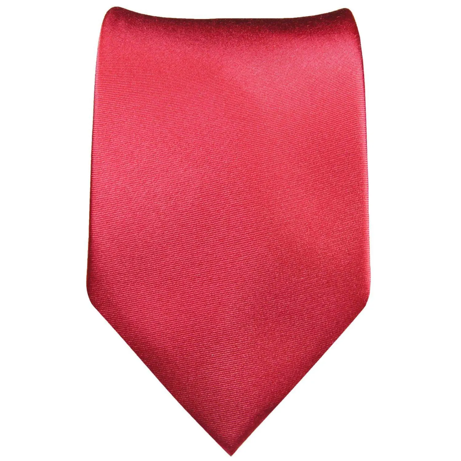 Solid Satin Hot Pink Silk Necktie