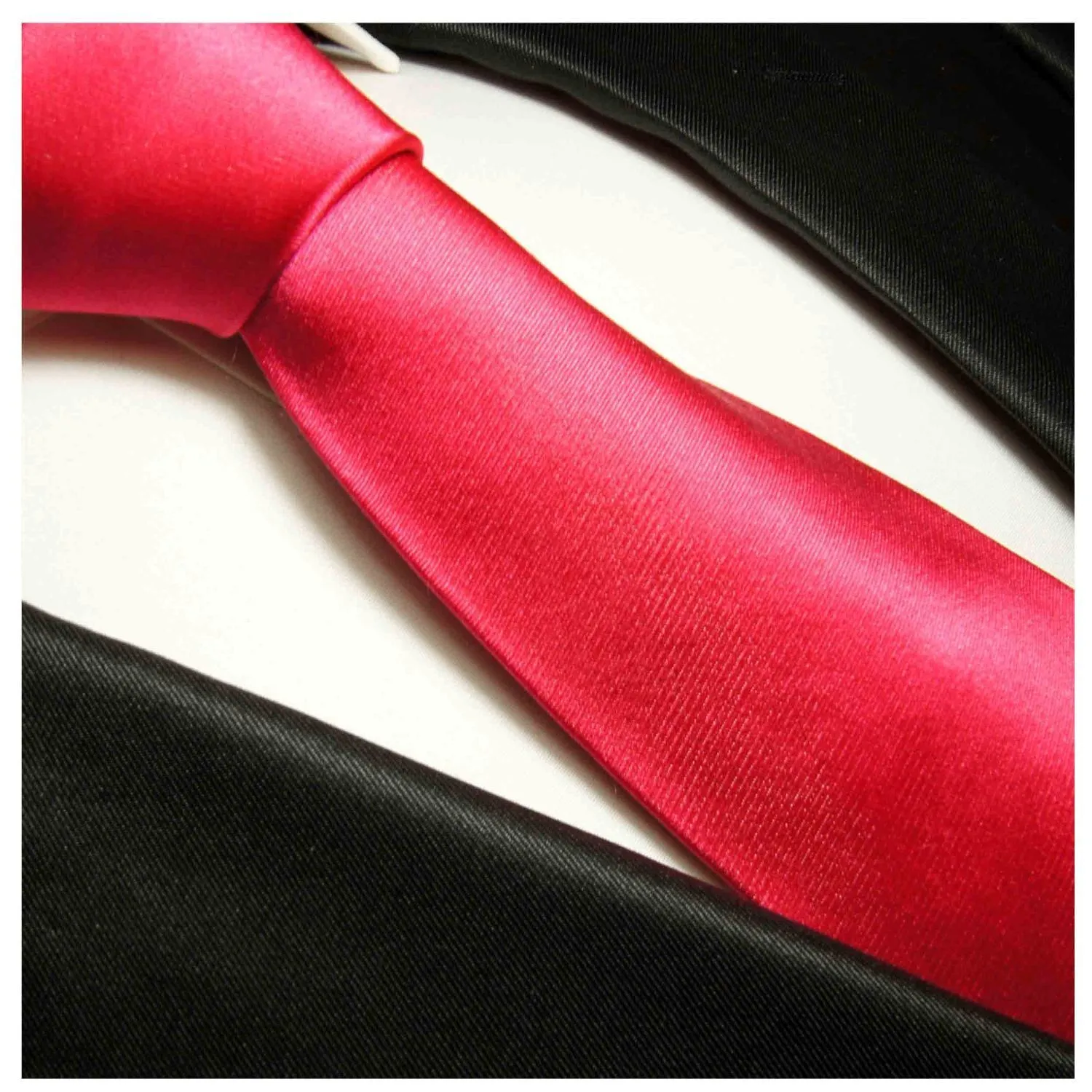 Solid Satin Hot Pink Silk Necktie