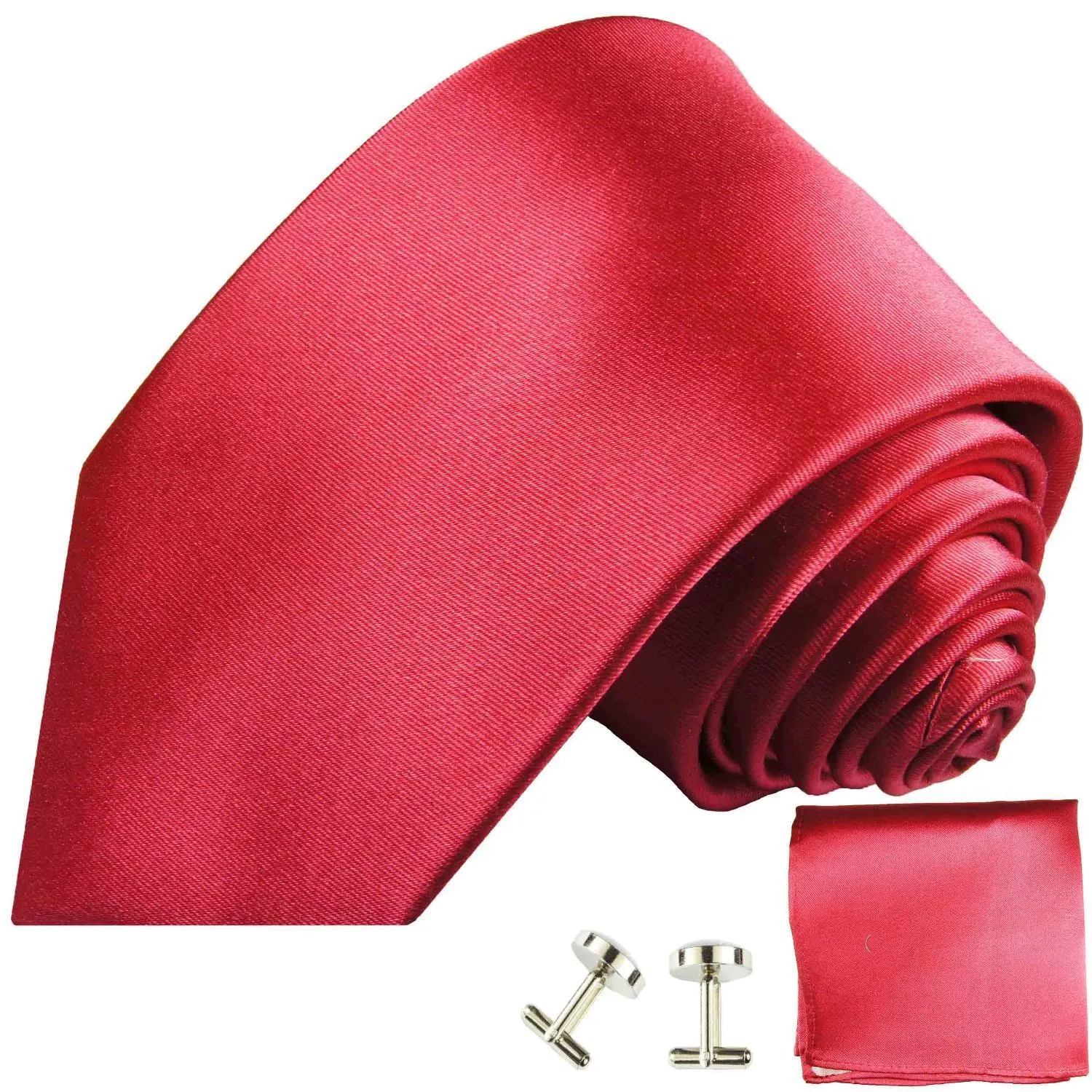 Solid Satin Hot Pink Silk Necktie