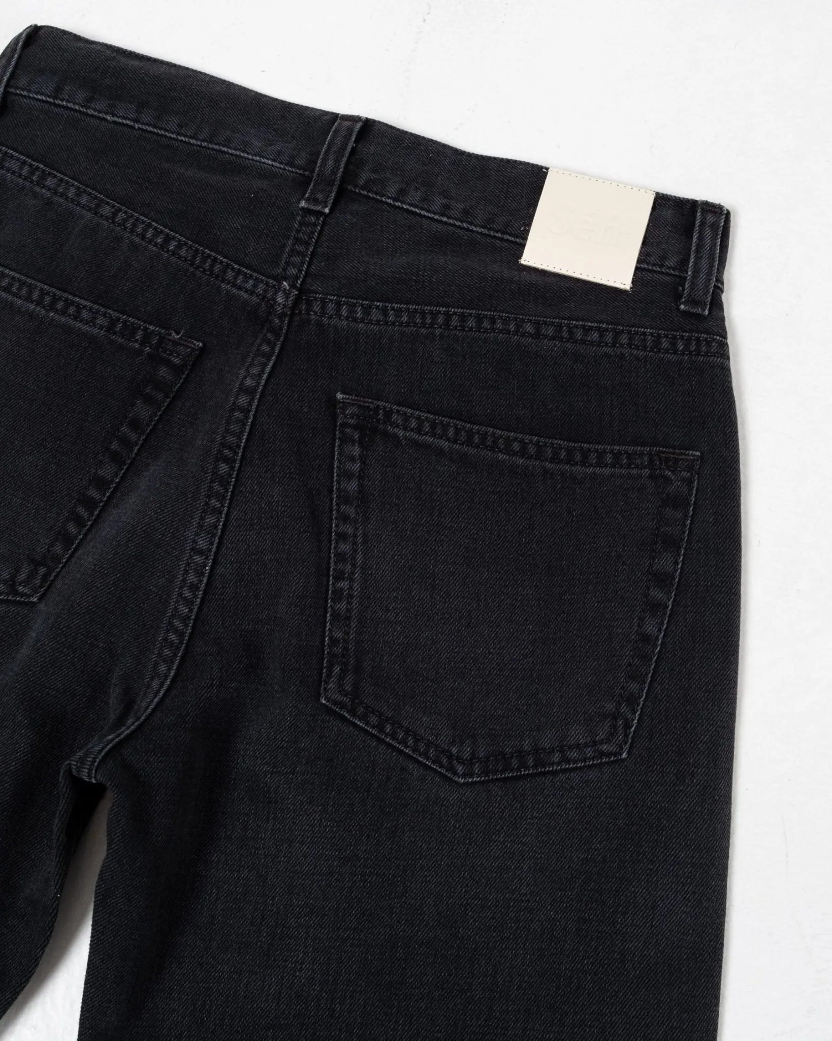 Straight Cut Jeans Rinsed Blue/Black